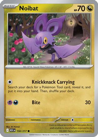 Noibat 156  - Reverse Holofoil ME Ascended Heroes - Common