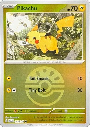 Pikachu (Friend Ball) 055  - Reverse Holofoil ME Ascended Heroes - Common