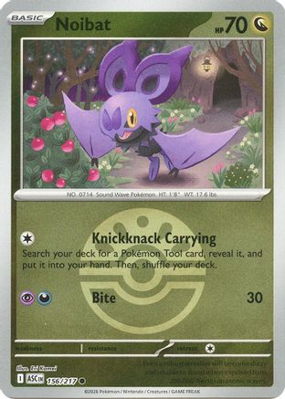 Noibat (Friend Ball) 156  - Reverse Holofoil ME Ascended Heroes - Common