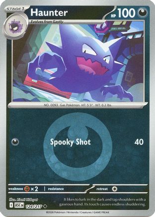 Haunter (Energy Symbol Pattern) 124  - Reverse Holofoil ME Ascended Heroes - Uncommon
