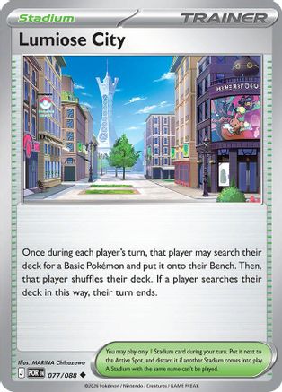 Lumiose City 077/088  - Reverse Holofoil ME03 Perfect Order - Uncommon