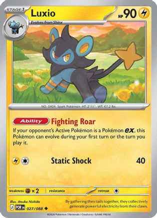 Luxio 027  - Reverse Holofoil ME03 Perfect Order - Uncommon