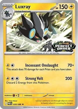 Luxray (Perfect Order Stamped) 028  - Holofoil Miscellaneous Cards & Products - Rare
