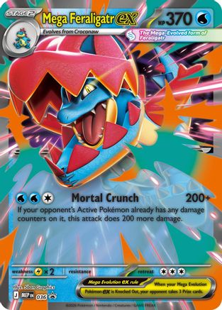 Mega Feraligatr ex 036  - Holofoil Jumbo Cards - Promo