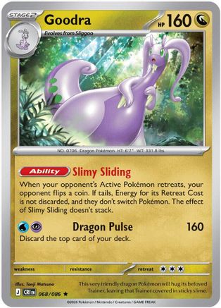 Goodra 068  - Reverse Holofoil ME04 Chaos Rising - Rare