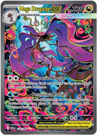 Mega Dragalge ex 118/086  - Holofoil ME04 Chaos Rising - Special Illustration Rare
