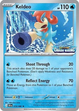 Keldeo 019/086  - Holofoil Miscellaneous Cards & Products - Rare