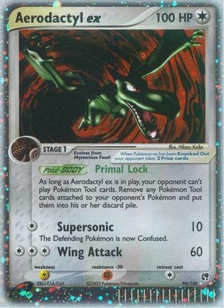 Aerodactyl ex 094  - Holofoil Sandstorm - Ultra Rare