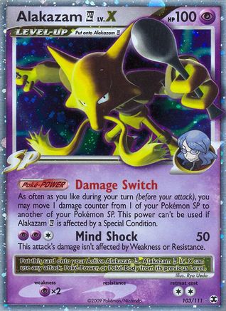 Alakazam E4 Lv.X 103  - Holofoil Rising Rivals - Ultra Rare
