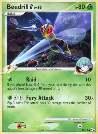 Beedrill G 053/99  - Reverse Holofoil Arceus - Common