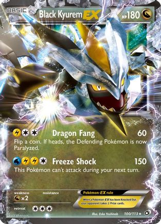 Black Kyurem EX 100  - Holofoil Legendary Treasures - Ultra Rare