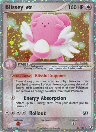 Blissey ex 101  - Holofoil Unseen Forces - Ultra Rare