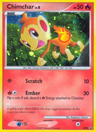 Chimchar DP02  - Holofoil Diamond and Pearl Promos - Promo