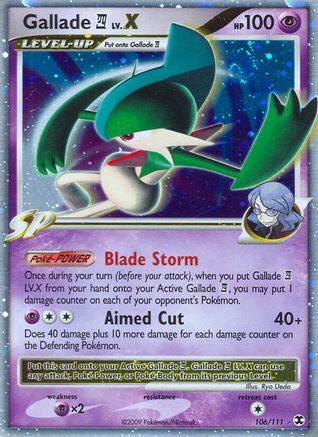 Gallade E4 Lv.X 106  - Holofoil Rising Rivals - Ultra Rare