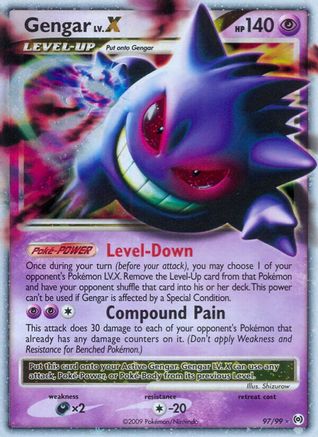 Gengar Lv.X 097/99  - Holofoil Arceus - Ultra Rare