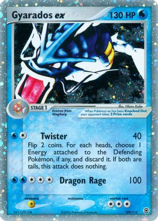 Gyarados ex 109  - Holofoil FireRed & LeafGreen - Ultra Rare