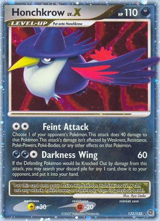 Honchkrow LV.X 132  - Holofoil Secret Wonders - Ultra Rare