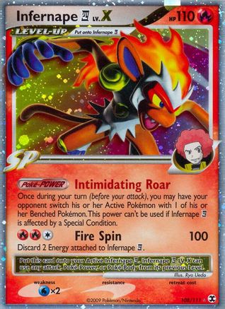 Infernape E4 Lv.X 108  - Holofoil Rising Rivals - Ultra Rare