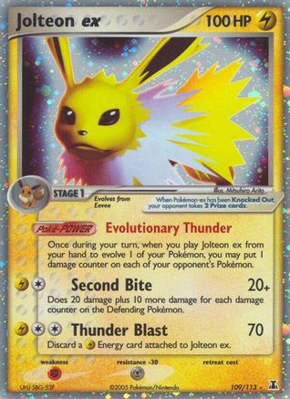 Jolteon ex 109  - Holofoil Delta Species - Ultra Rare