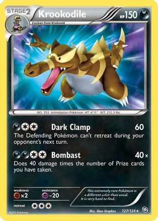 Krookodile 127  - Holofoil Dragons Exalted - Secret Rare