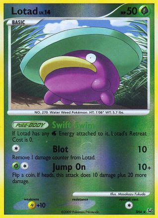 Lotad (Shiny) SH4  - Reverse Holofoil Platinum - Shiny Holo Rare