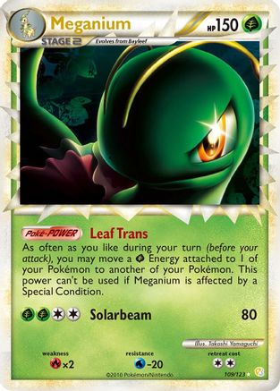 Meganium (Prime) 109/123  - Holofoil HeartGold SoulSilver - Ultra Rare