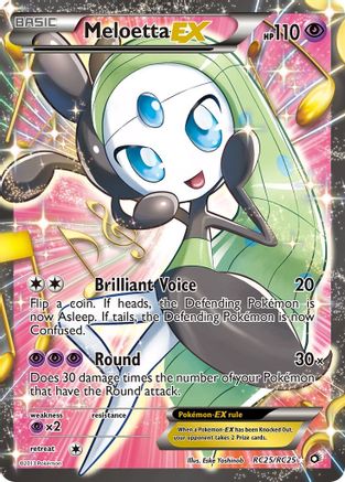 Meloetta EX (Full Art) RC25/RC25  - Holofoil Legendary Treasures Radiant Collection - Ultra Rare