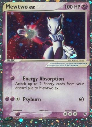 Mewtwo ex 101  - Holofoil Ruby and Sapphire - Ultra Rare