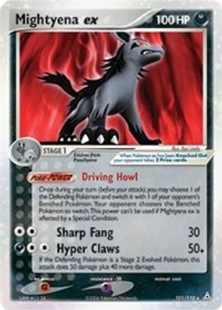 Mightyena ex 101  - Holofoil Holon Phantoms - Ultra Rare