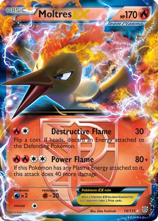Moltres EX (Team Plasma) 014/135  - Holofoil Plasma Storm - Ultra Rare