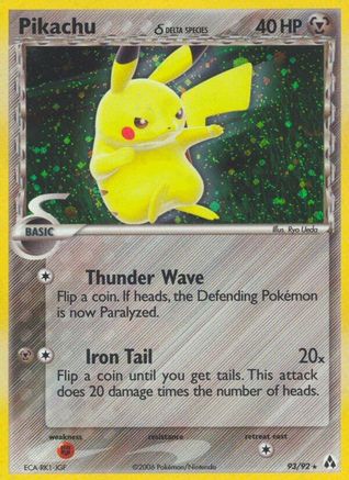 Pikachu (Delta Species) 093  - Holofoil Legend Maker - Secret Rare