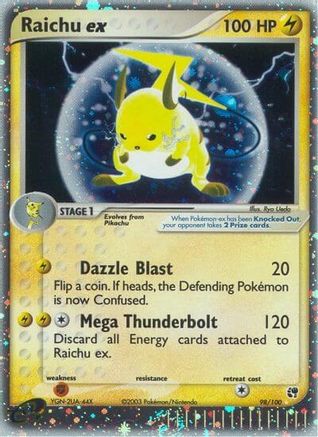 Raichu ex 098  - Holofoil Sandstorm - Ultra Rare