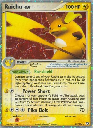 Raichu ex 097  Emerald - Ultra Rare