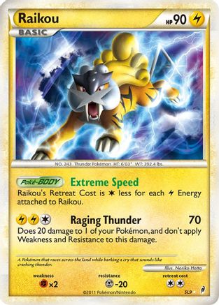 Raikou (Shiny) SL9  - Holofoil Call of Legends - Shiny Holo Rare