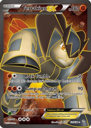 Terrakion EX (121 Full Art) 121  - Holofoil Dragons Exalted - Ultra Rare