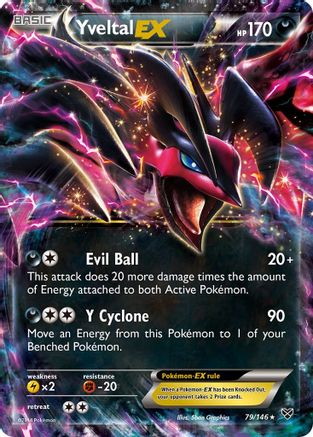 Yveltal EX 079/146  - Holofoil XY Base Set - Ultra Rare