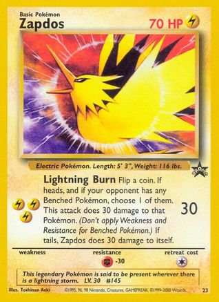 Zapdos 023/53  WoTC Promo - Promo
