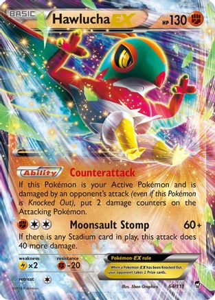 Hawlucha EX 064/111  - Holofoil XY  Furious Fists - Ultra Rare