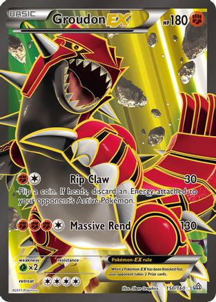Groudon EX (150 Full Art) 150/160  - Holofoil XY  Primal Clash - Ultra Rare