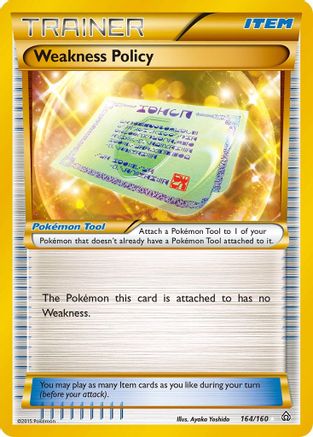 Weakness Policy (164 Secret Rare) 164  - Holofoil XY  Primal Clash - Secret Rare