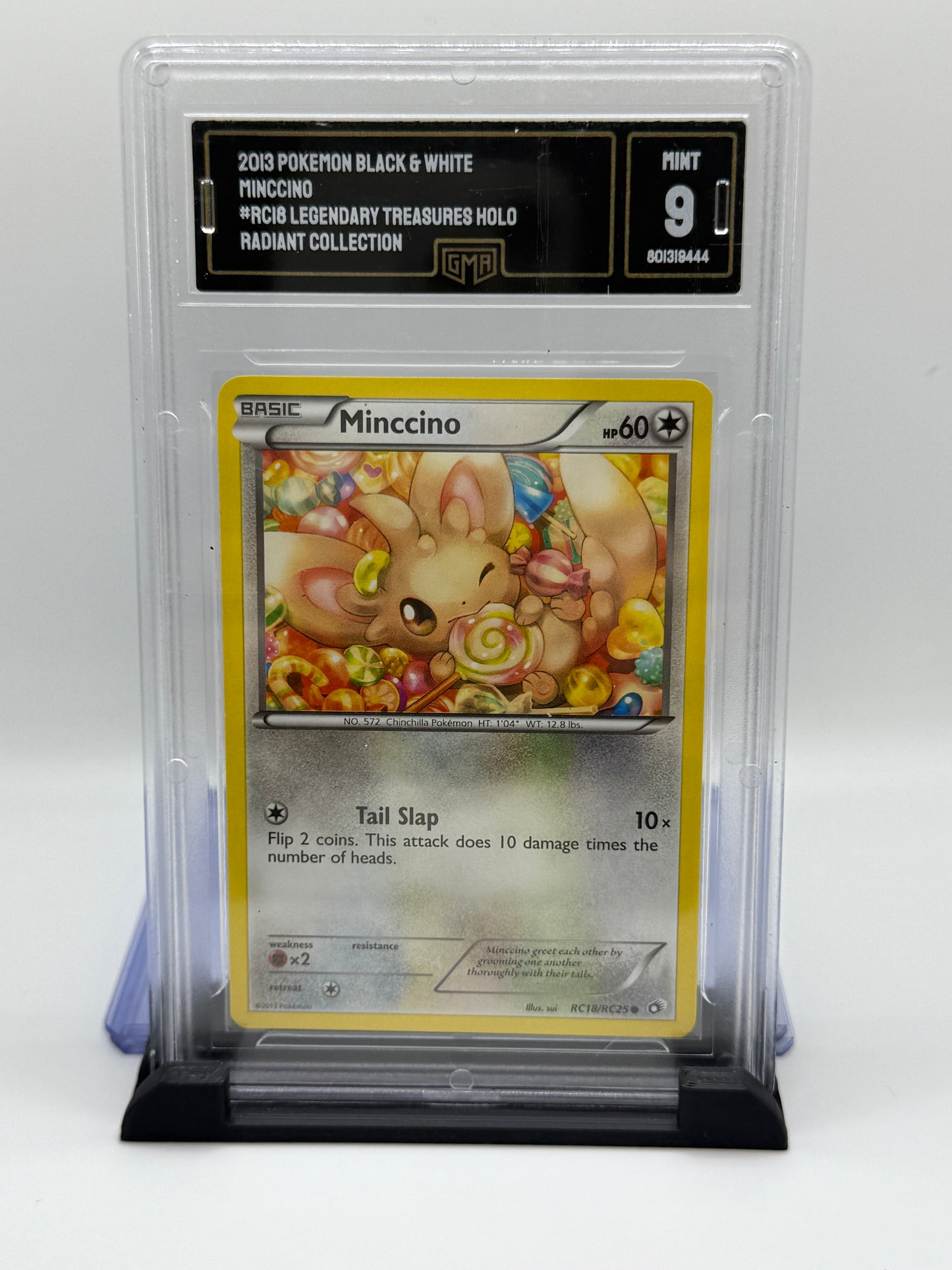 GMA 9 2013 Pokemon Black and White Legendary Treasures Radiant Collection Minccino #RC18