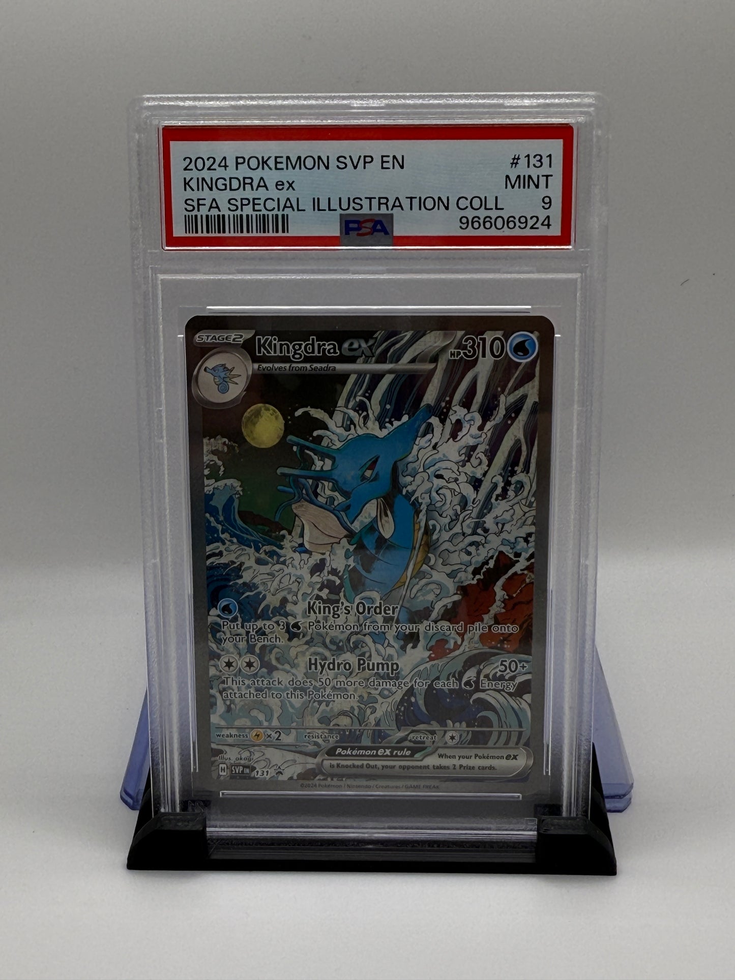 PSA 9 2024 Pokemon Scarlet and Violet Black Star Promo Shrouded Fable Special Illustration Collection Kingdra Ex #131