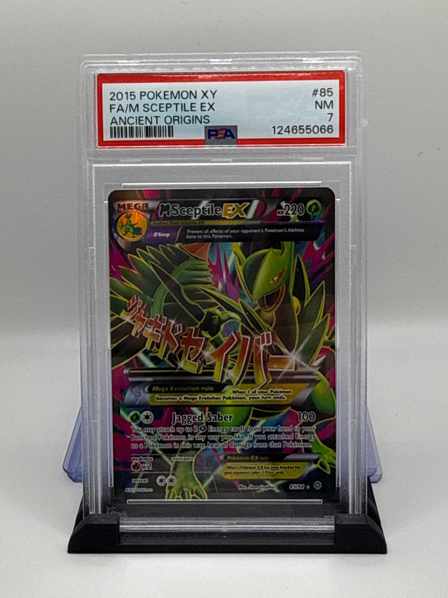 PSA 7 2015 Pokemon XY Ancient Origins M Sceptile Ex #85
