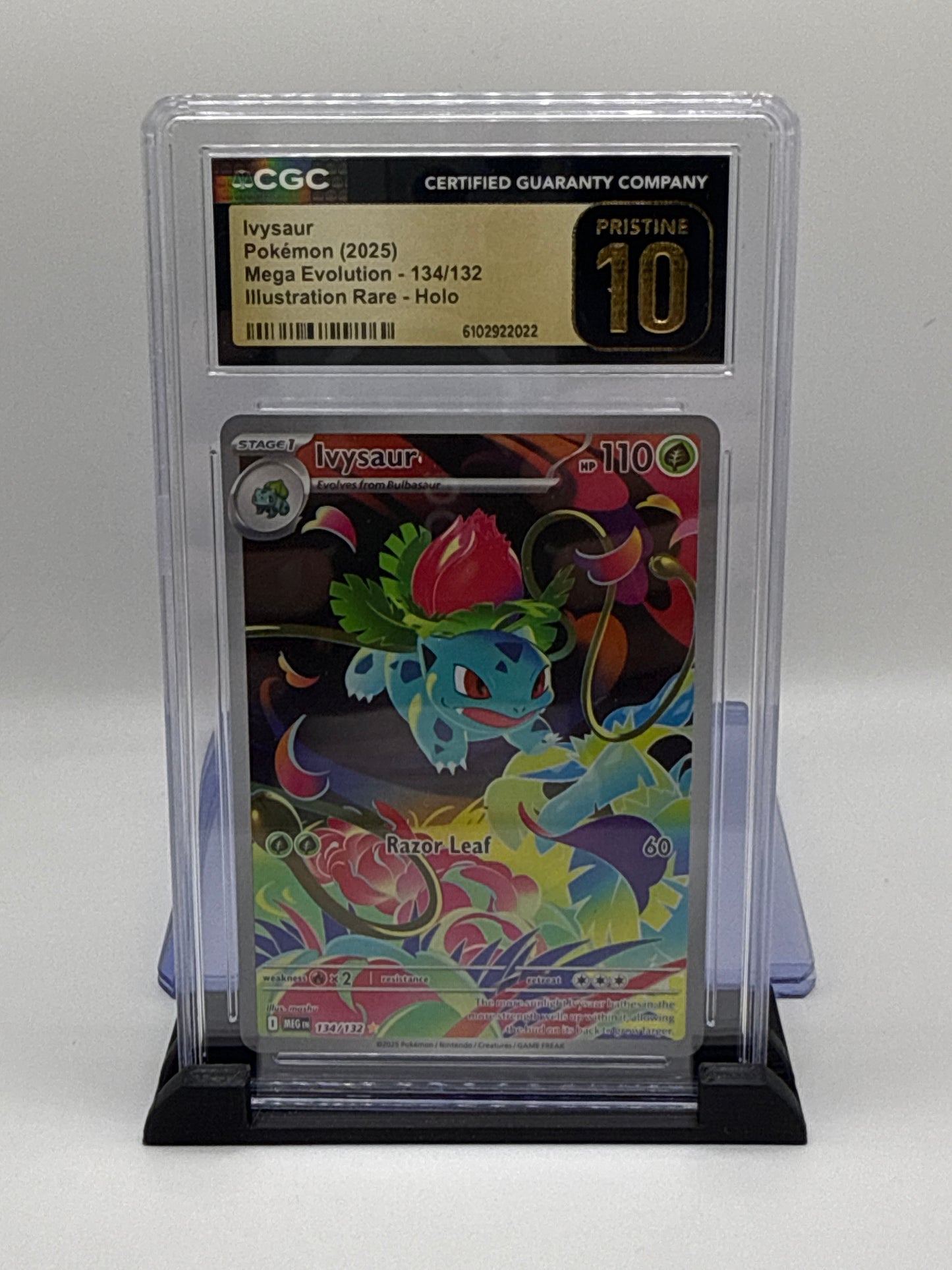 CGC Pristine 10 2025 Pokemon Mega Evolution Illustration Rare Ivysaur #134