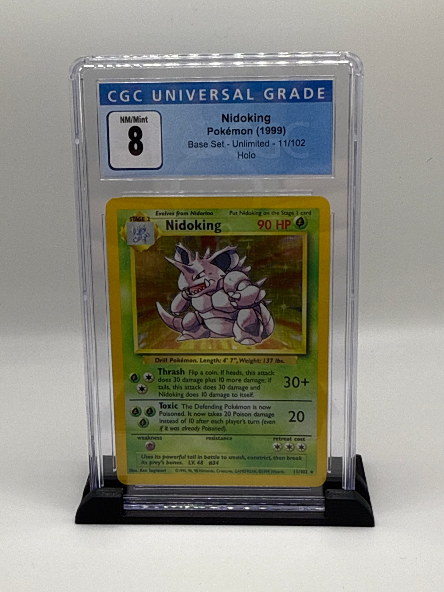 CGC 8 1999 Pokemon Game Holo Nidoking #11