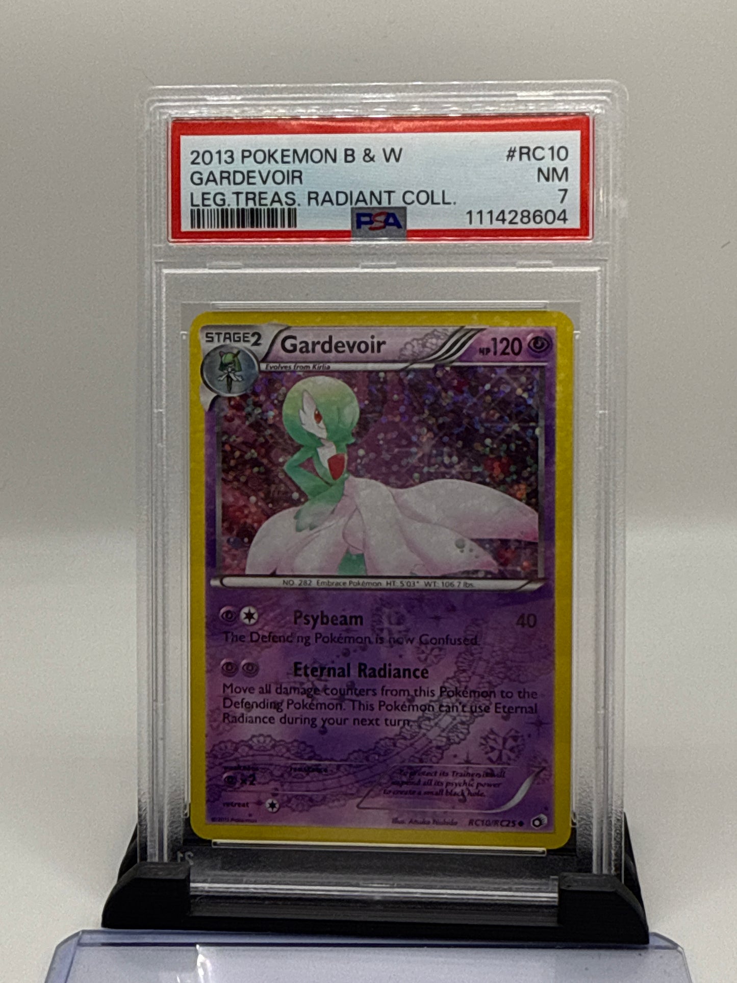 PSA 7 2013 Pokemon Black and White Legendary Treasures Radiant Collection Gardevoir #RC10