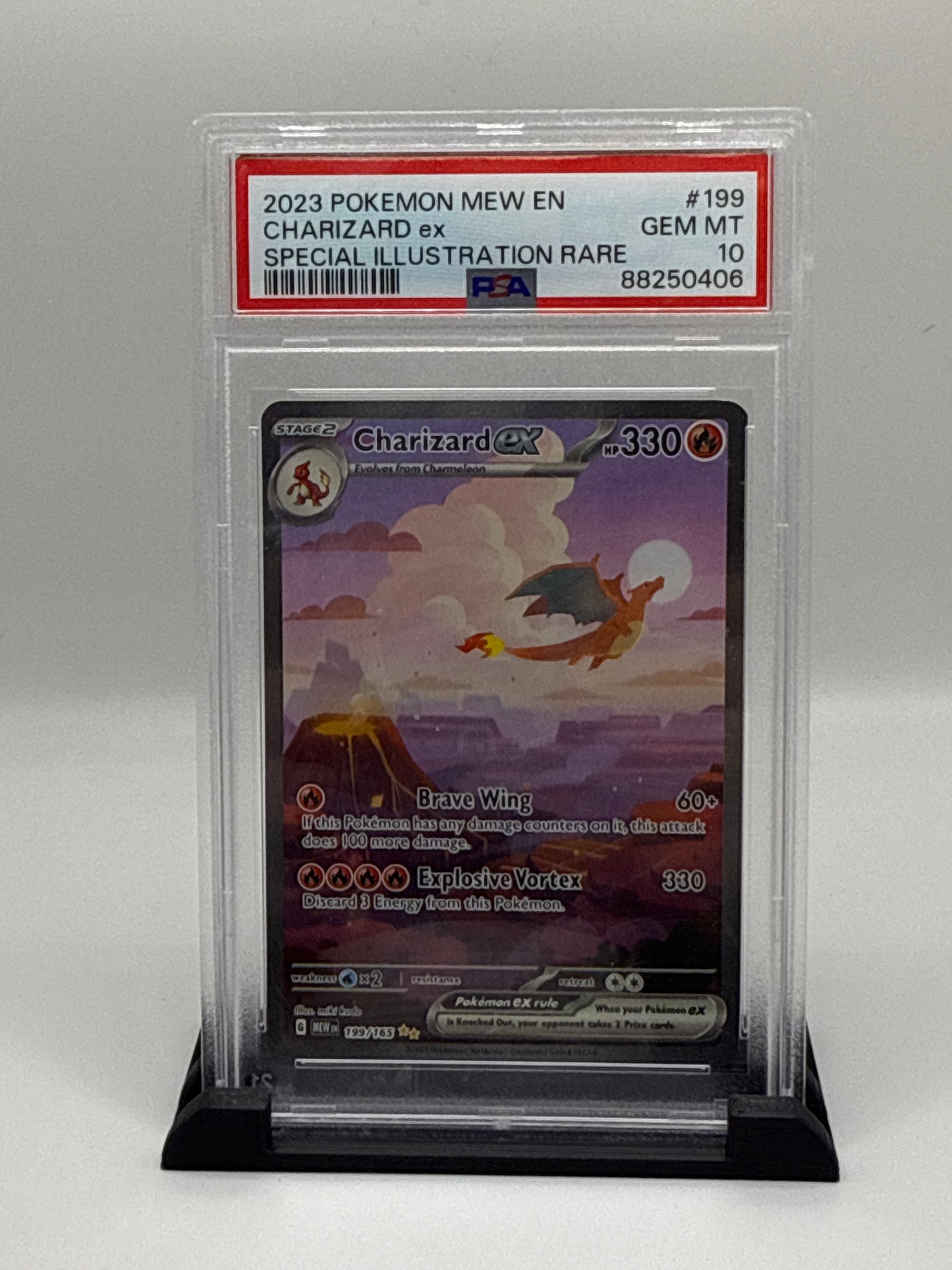 PSA 10 2023 Pokemon 151 Special Illustration Rare Charizard Ex #199
