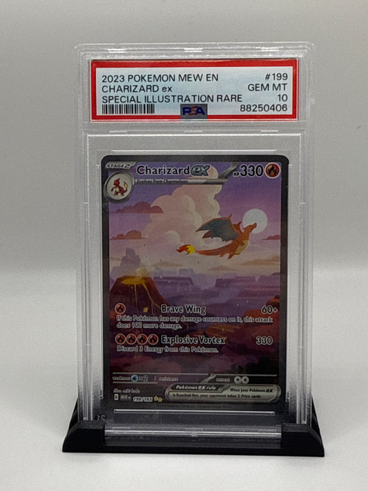 PSA 10 2023 Pokemon 151 Special Illustration Rare Charizard Ex #199