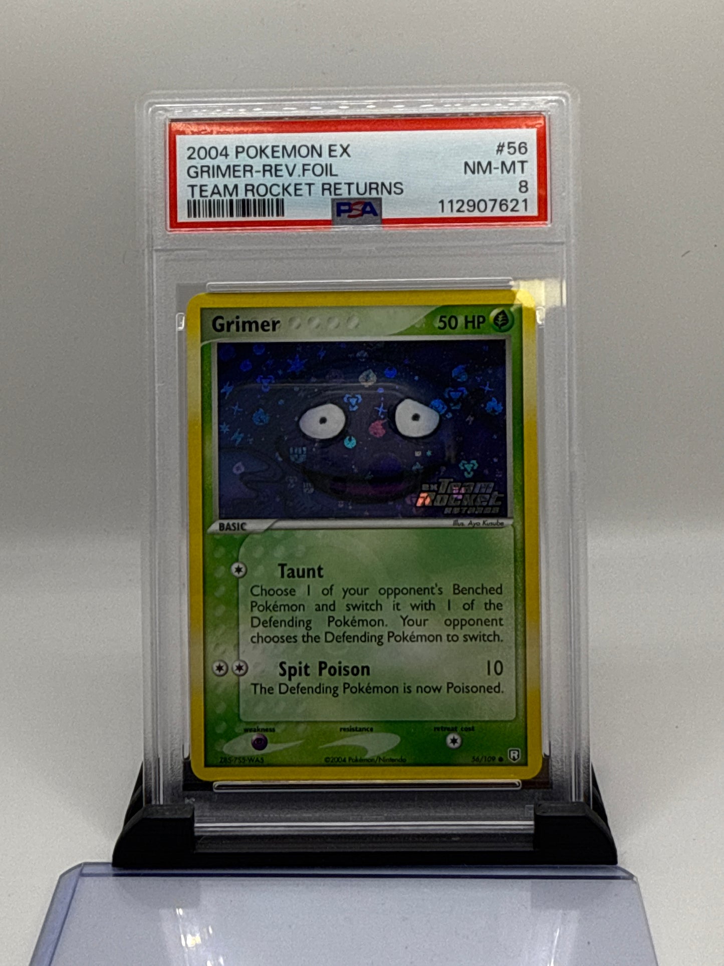 PSA 8 2004 Pokemon Ex Team Rocket Returns Reverse Foil Grimer #56