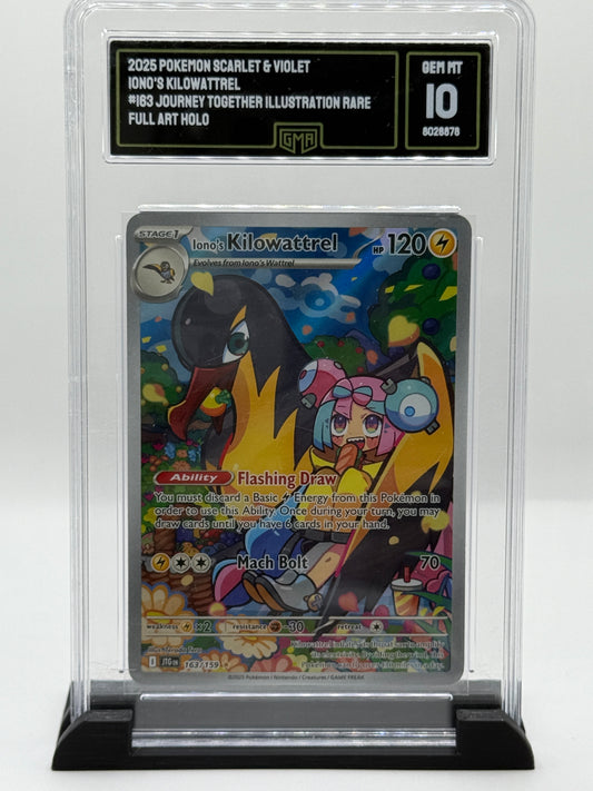 GMA 10 2025 Pokemon Scarlet and Violet Journey Together Illustration Rare Iono's Kilowattrel #163